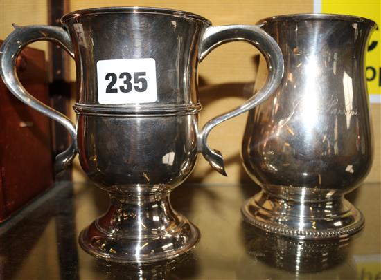 2 silver tankards